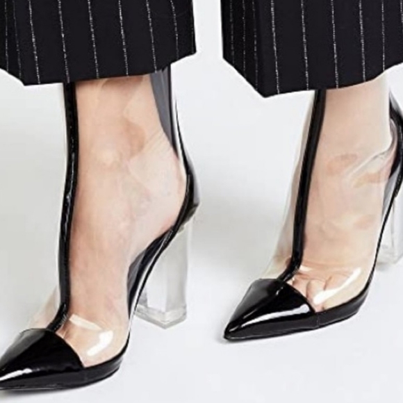 Kendall + Kylie black and clear boots. - Picture 2 of 8